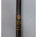 A Victorian Leith Dock Commission Constables staff or truncheon, 64cm long