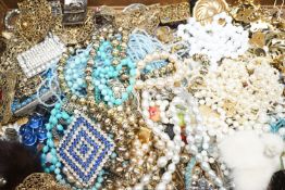 A large quantity of mixed costume jewellery.