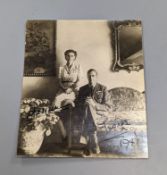 Duke and Duchess of Kent signed Cecil Beaton photo, dated 1941 and inscribed verso, approximately 13