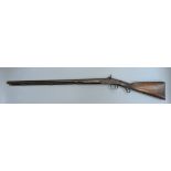 A late 19th/early 20th century percussion cap musket,115 cms long.