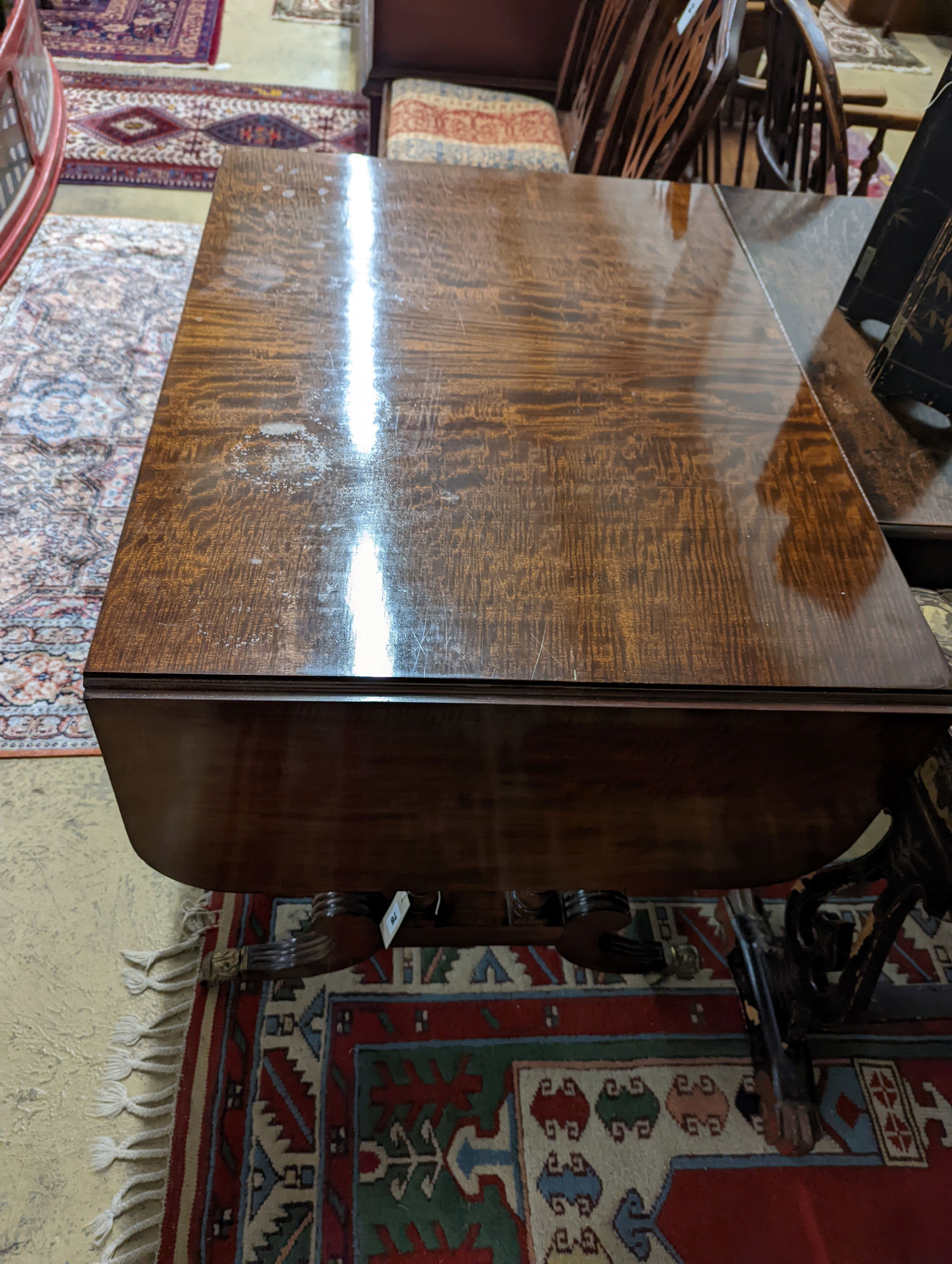 A George IV mahogany sofa table - stamped Gillows Lancaster. W-93cm, D-69cm, H-72cm. - Image 2 of 4