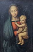 After Raphael, oil on panel, The Madonna del Granduca, 20 x 13cm.