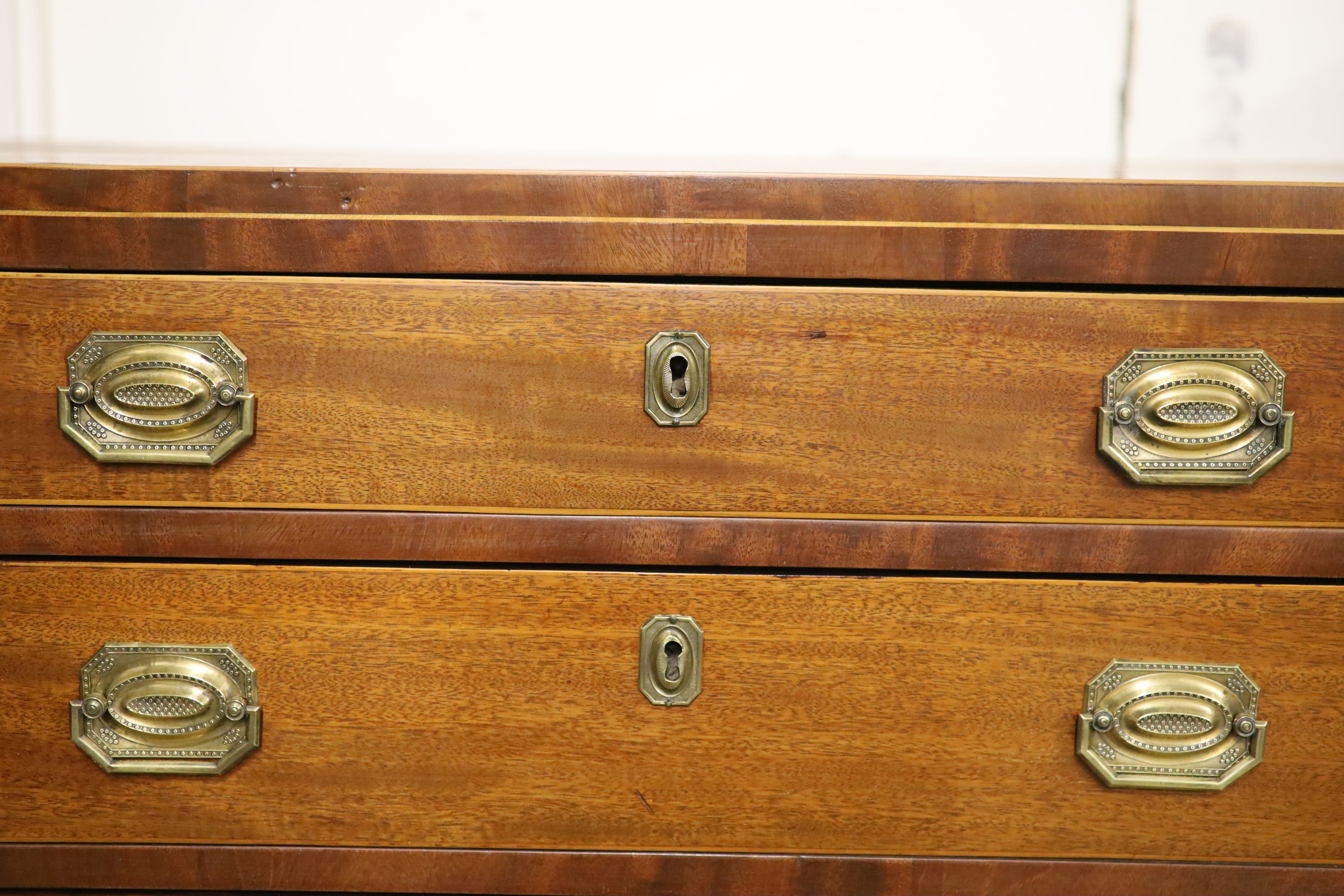 A small George IV mahogany four drawer chest, width 84cm, depth 45cm, height 82cm - Image 9 of 9