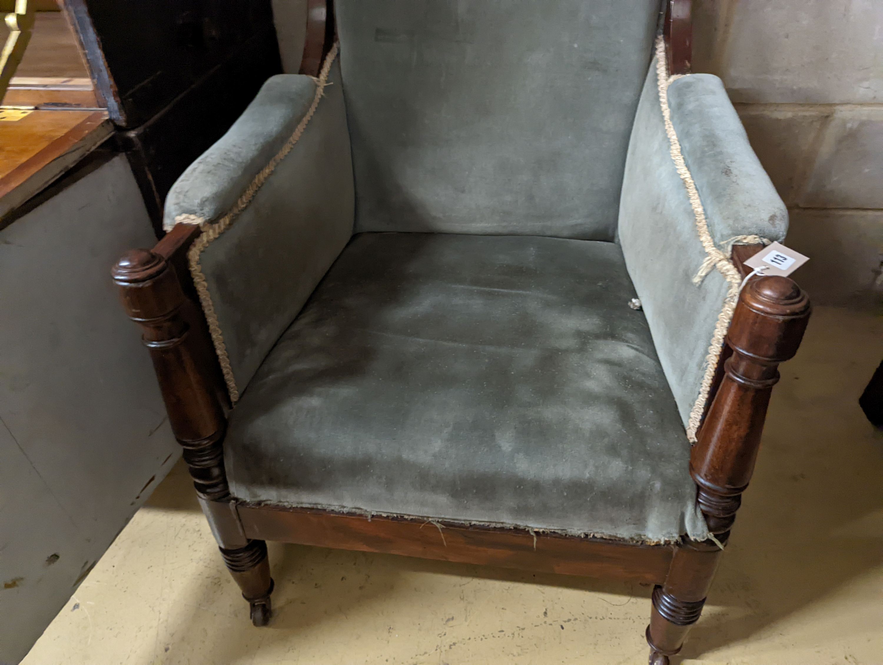 A William IV mahogany armchair. H-107cm. - Image 4 of 5