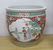 A Chinese porcelain fish bowl 36cm