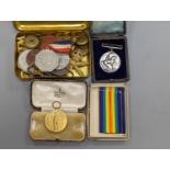 A WW1 pair to 1748 SJT. O.H.BRISTOL 2- CO. OF LOND, Y. and Related Badges, buttons, dog tags and