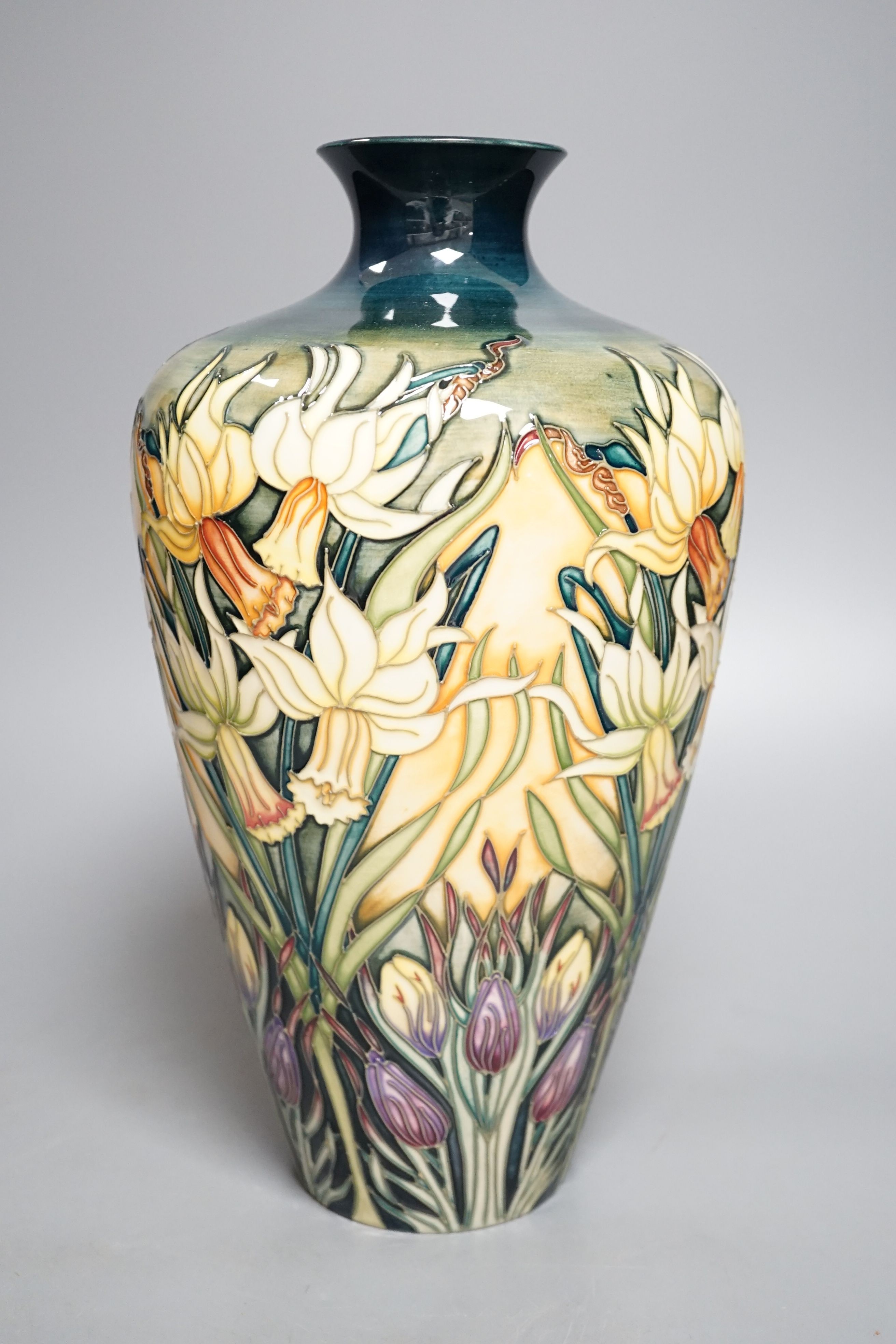 A Moorcroft Ode to Spring pattern ovoid vase, dated 2002, signed Rachel Bishop, limited-edition - Image 3 of 6