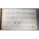 ° ° An 18th century book of hand-written psalm notations, inscribed ‘John Cooper his singing book