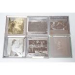 A collection of glass plate photographic slides, famous early 20th century painters etc