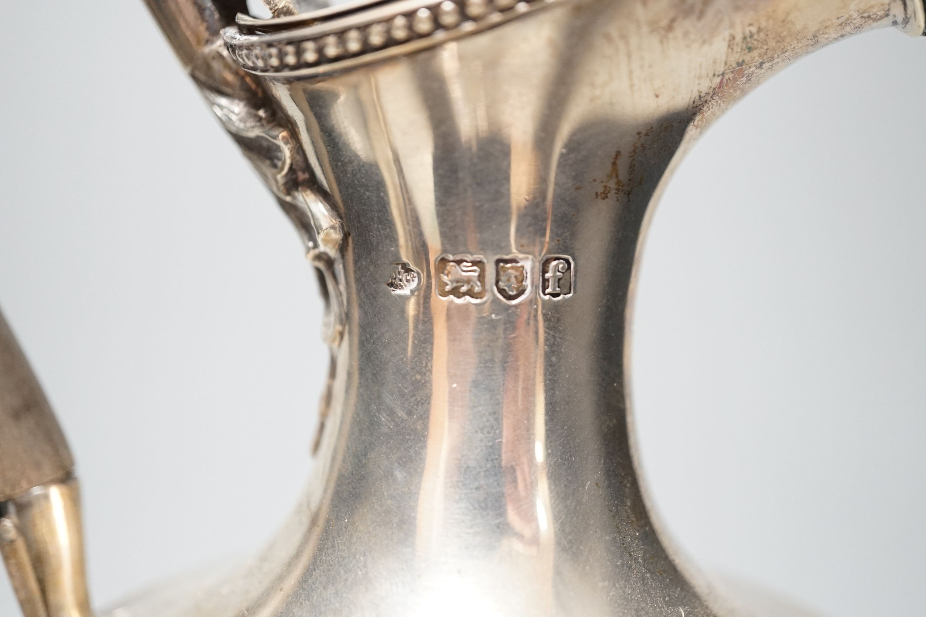 An Edwardian silver hot water jug, by William Hutton & Sons, London, 1901, height 30.7cm, gross - Image 2 of 5