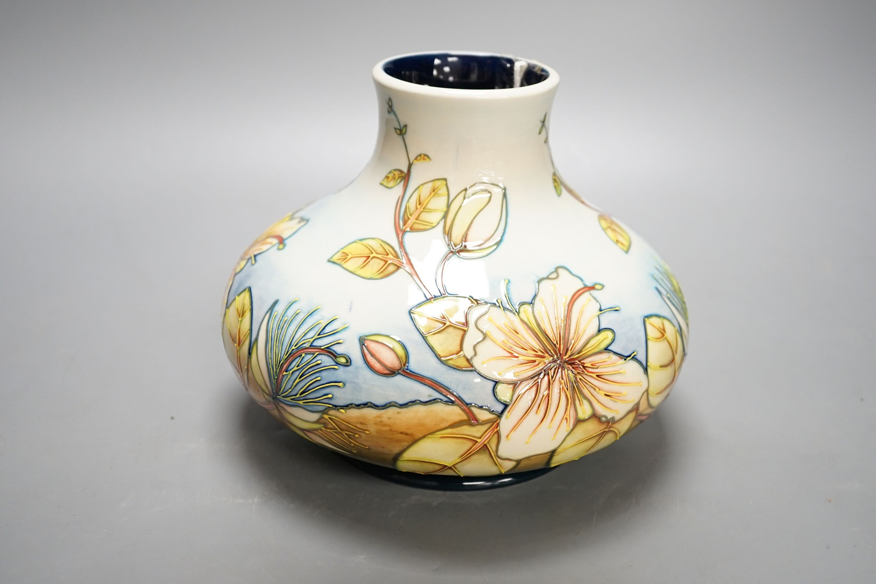 A Moorcroft Capers pattern squat baluster vase, dated 2000, signed Anji Davenport, Limited edition - Image 3 of 5
