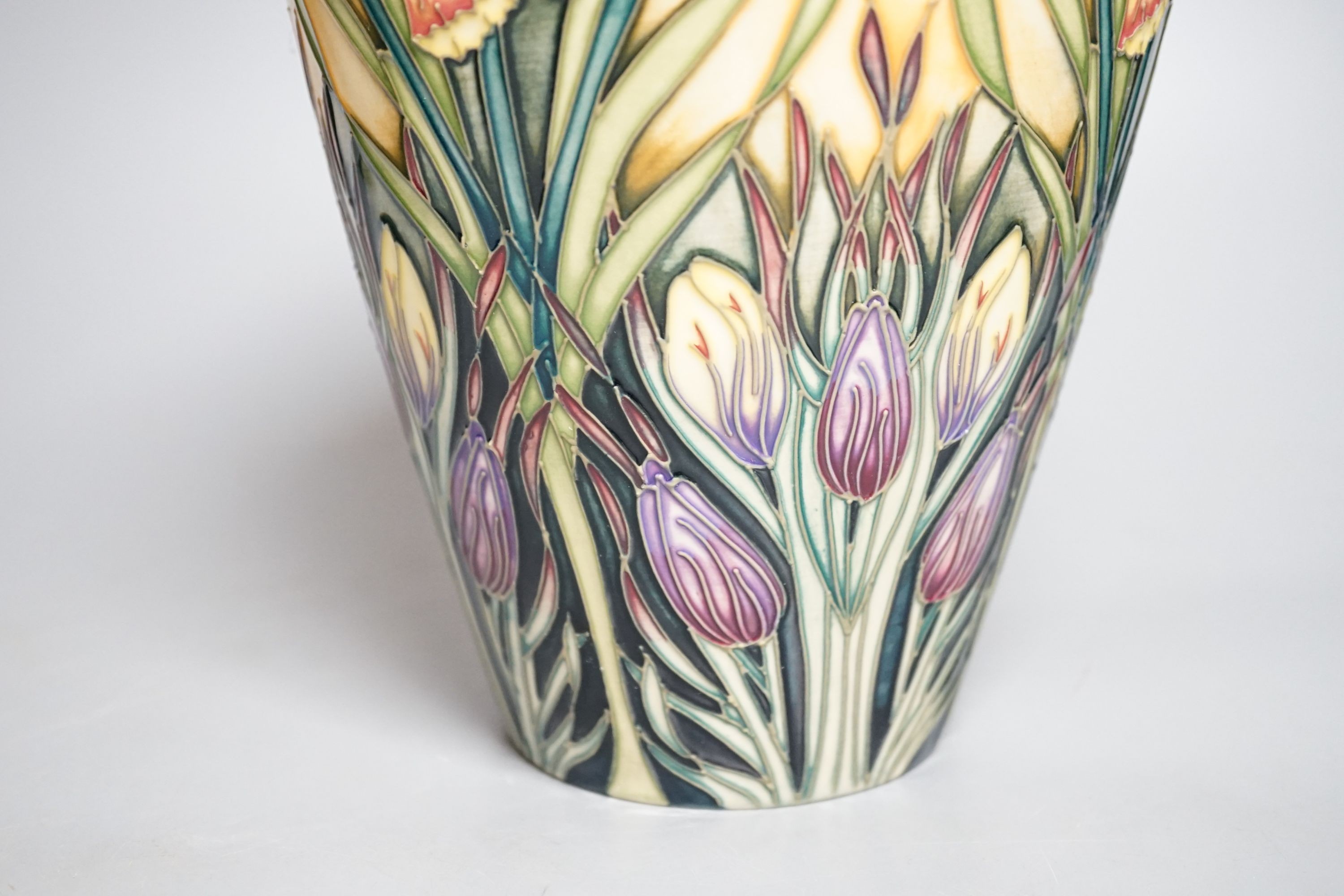A Moorcroft Ode to Spring pattern ovoid vase, dated 2002, signed Rachel Bishop, limited-edition - Image 4 of 6