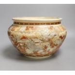 A Satsuma pottery jardiniere, 30.5 cm diameter