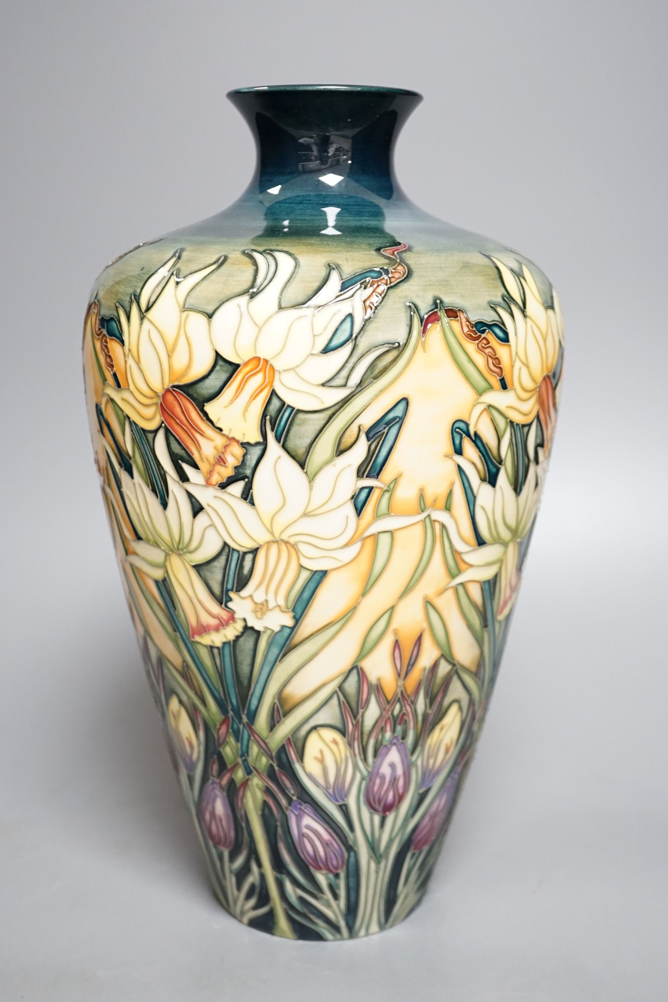 A Moorcroft Ode to Spring pattern ovoid vase, dated 2002, signed Rachel Bishop, limited-edition - Image 2 of 6