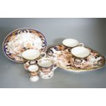 A collection of 19th century Derby Imari pattern tea, coffee and breakfast wares, predominantly