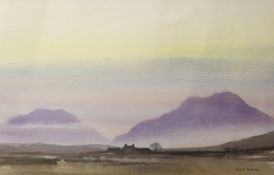 David Bellamy (20th C.), watercolour, 'Evening, Rhinog Mountains', signed, 23 x 35cm