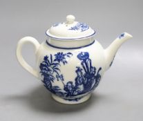 A good Caughley teapot and cover unusually having the same Bell Toy pattern on each side, c.1785,
