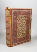 ° ° Victorian Welsh Bible "Y Beibel Teuluaidl Cynnwysfawr" decorative gilt tooled leather binding