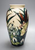 A Moorcroft Lamia pattern ovoid vase, dated 1995, signed Beverley Wilkes, 1998, 26cm., in original