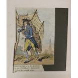 Charles Williams (fl.1797-1830), coloured engraving, 'National Pursuits, Town Talk', 1812, 31 x