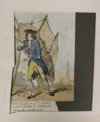 Charles Williams (fl.1797-1830), coloured engraving, 'National Pursuits, Town Talk', 1812, 31 x