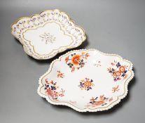 Two Worcester Flight Barr and Barr dessert dishes, c.1820, largest 30cm