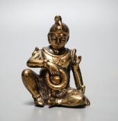 A 19th century bronze Buddhist seated figure 5.5cm