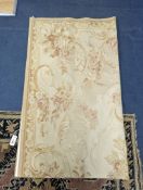 An Aubusson gold ground rug with rose pattern, 244 x 153cm