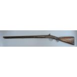 A late 19th/early 20th century percussion cap musket,115 cms long.
