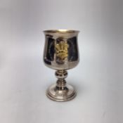 A Prince Charles and Princess Diana wedding commemorative silver goblet, cased, 13cm, 5.5oz.
