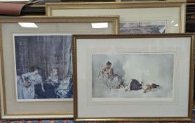 Sir William Russell Flint, three limited edition prints, largest 52 x 68cm