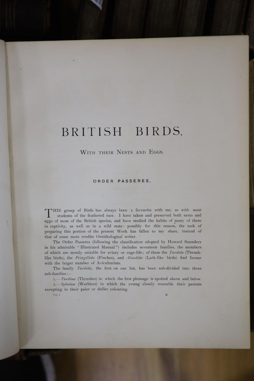 ° ° Butler, Arthur. G. - British Birds with their Nests and Eggs. 6 vols. Complete with 24 - Image 2 of 3