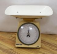 A Salter 10kg weighing scale, 46 cms high.