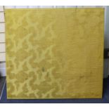 A Chinese yellow ground silk damask panel, with Ruyi all over cloud design, 76 cms wide x 72 high.