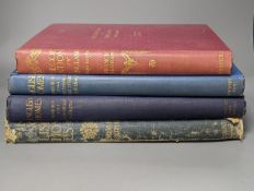 A quantity of books, English homes, Decoration in England etc.