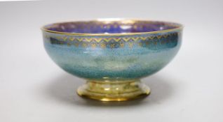 A Victorian Mintons bone china lustre bowl, 20cm.