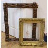 A Trampart frame and another, largest 78 cms high x 62 cms wide