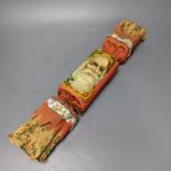 A boxed novelty oversized Christmas cracker, first half 20th century, 50cm
