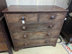 A George IV mahogany chest, width 109cm, depth 52cm, height 99cm