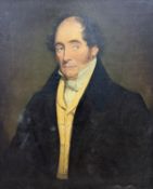 English School c.1840, oil on canvas, Portrait of a gentleman, 74 x 62cm