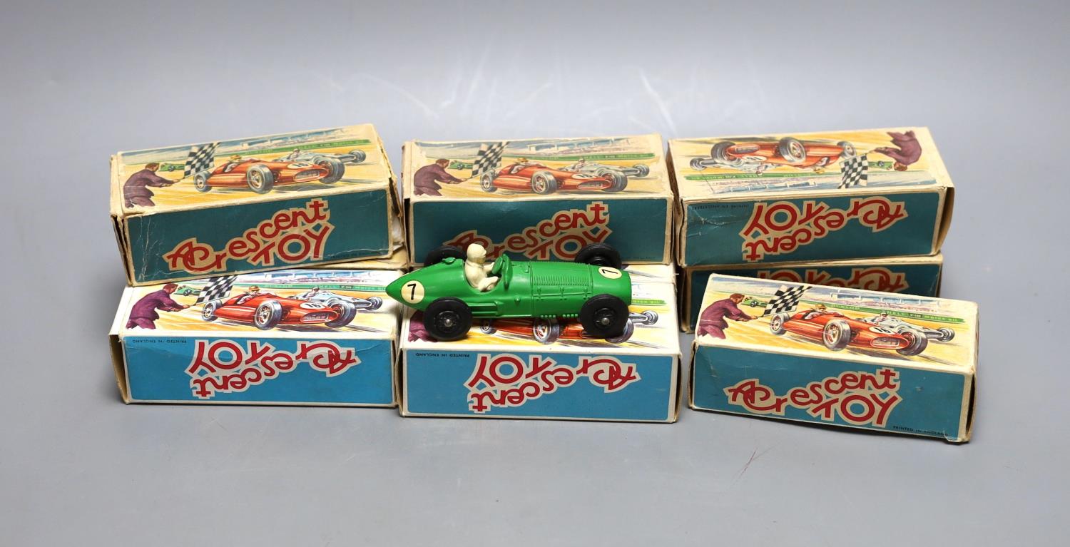 Nine various Crescent Toy Grand Prix racers, in original boxes