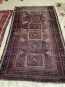 Three small North West Persian rugs (worn), largest 205 x 122cm