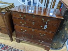A small George III mahogany four drawer chest, width 81cm, depth 45cm, height 81cm