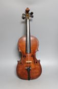 Longsons labelled violin, 60 cms long.