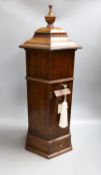 A reproduction country house post box, 63 cms high.