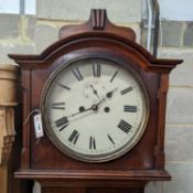An early 19th century mahogany 8 day longcase clock, height 201cm