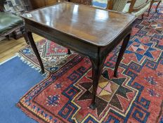 A George II mahogany silver table, width 83cm, depth 55cm, height 69cm