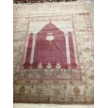 A Ghiordes prayer rug, 160 x 130cm