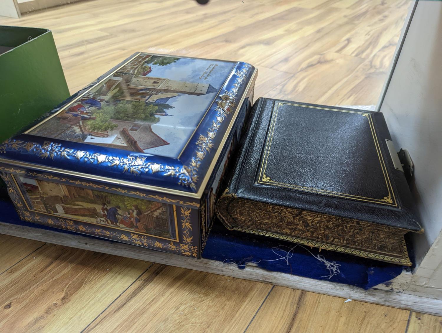 Two Victorian leather photograph albums, without contents, two Victorian portrait miniatures, - Image 5 of 5