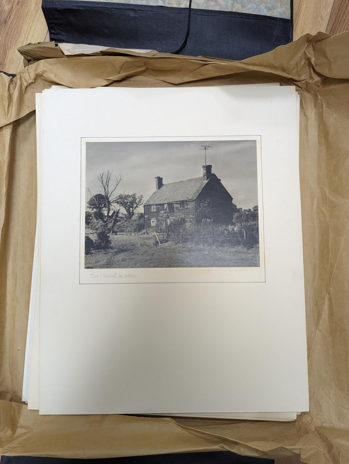 A folio of large format photographs by G L Chambers, mid 20th century, many mounted